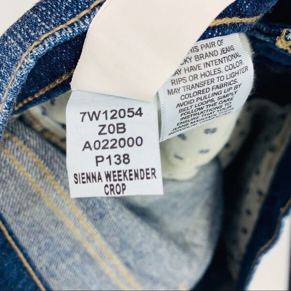 LUCKY BRAND Womens 0/26 Datk Wash Sienna weekender straight fit crop - Picture 5 of 5